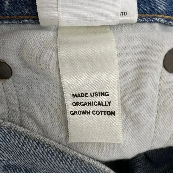 AGOLDE Mid Rise Relaxed Boot Cut Jeans in Curio Light Denim Organic Cotton 26 - Picture 13 of 14